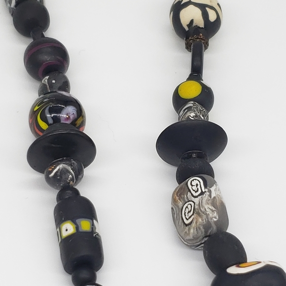 Fun yet Dark Original handmade beaded Necklace - Picture 7 of 12